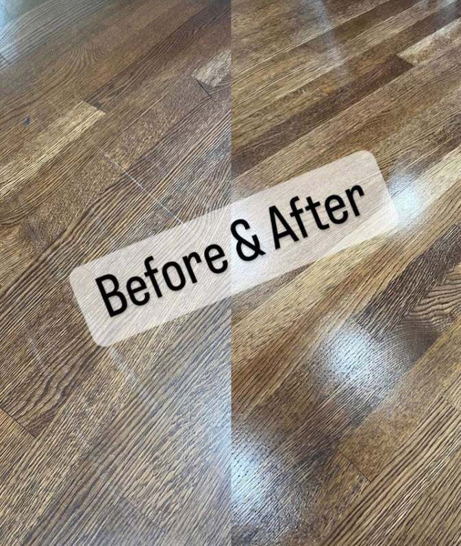 Hardwood Floor Cleaning - Before & After